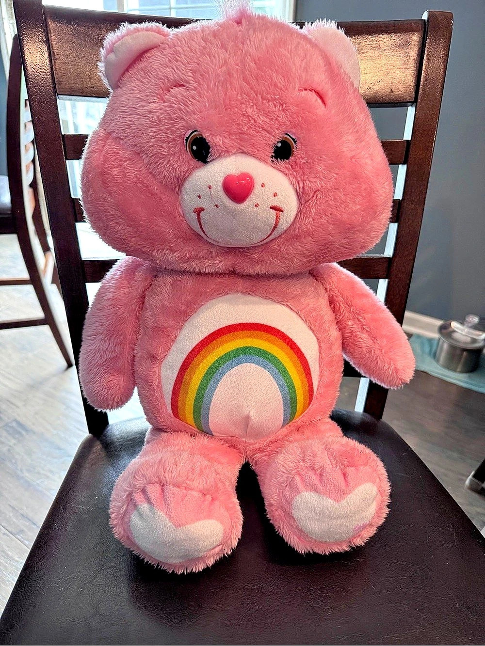 Care Bears Cheer Bear 14" Plush Pink Rainbow Plush